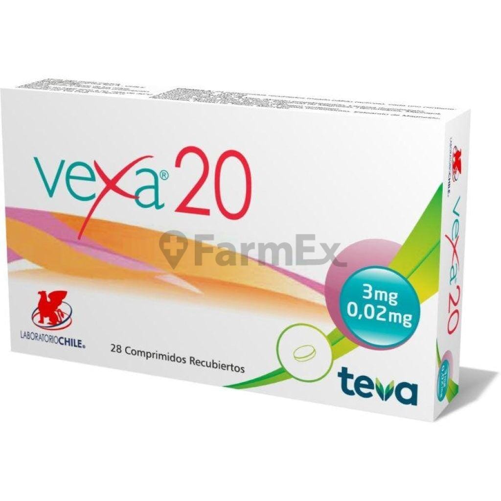 Vexa 20 x 28 omprimidos Farmex-MiaHealth-Persistente